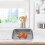 Stainless steel baking tray with rack, practical silver dish set 2
