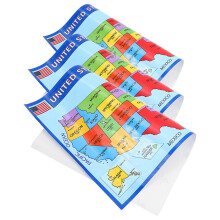 3pcs laminated usa map poster for kids bedroom classroom decor