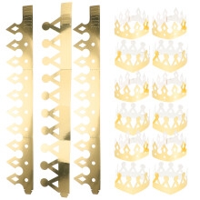 24pcs Golden Crown Hats Party Supplies Photo Props