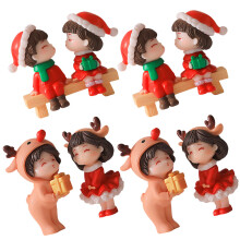 4Paare Resin Mini Pärchen Figuren Stilvolle Heim- Und Gartenverzierung