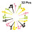 32pcs cartoon music note fruit picks for kids, 16pcs per pack 3