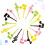 32pcs cartoon music note fruit picks for kids, 16pcs per pack 10