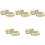 10Pcs Solid Zinc Alloy Closet Pole Holders Golden Rod Brackets 5