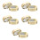 10Pcs Solid Zinc Alloy Closet Pole Holders Golden Rod Brackets 9