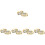 10Pcs Solid Zinc Alloy Closet Pole Holders Golden Rod Brackets 7