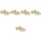 10Pcs Solid Zinc Alloy Closet Pole Holders Golden Rod Brackets 6