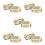 10Pcs Solid Zinc Alloy Closet Pole Holders Golden Rod Brackets 10