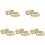10Pcs Solid Zinc Alloy Closet Pole Holders Golden Rod Brackets 4