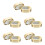 10Pcs Solid Zinc Alloy Closet Pole Holders Golden Rod Brackets 8