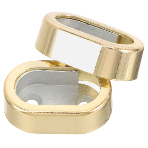 10Pcs Solid Zinc Alloy Closet Pole Holders Golden Rod Brackets