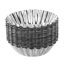 25 pz stampo alluminio antiaderente forma fiore per tortini cupcake