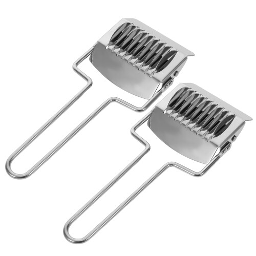 2 pezzi rotella tagliapasta in acciaio per spaghetti
