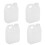 4 pezzi serbatoio 1 L semitrasparente con 1