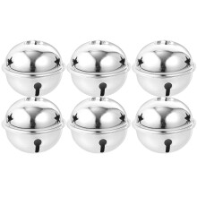 12Pcs Silver Decorative Bells Xmas Tree Hanging Ornaments for Crafting