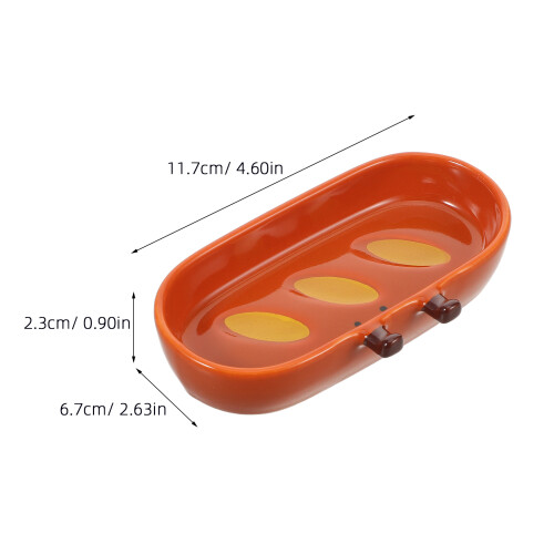 Soy Sauce Dish - Ceramic Baguette Shaped Dipping Bowl 2