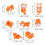 8 stuks mini kat figurines: dieren versiering voor auto interior 3