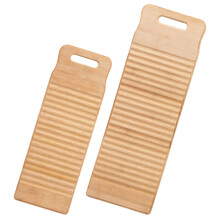 Beige Bamboo Washboard For Hand Washing 2set