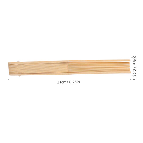 3 stuks onafgewerkt bamboe vouwfan frame diy- , beige 1