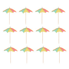 100pcs drink umbrellas tropical cupcake cocktail toppers