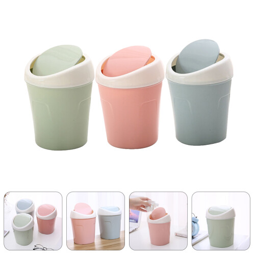 3pcs mini desktop trash bins for home garbage storage 2
