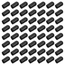 200Pcs PVC Pourer Dust Caps Black Bottle Tops for Kitchen and Bar Use