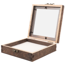 3 sets durable wood insect display case for home specimen showcase