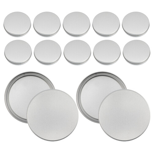Raindrops 12 Pcs Condiment Containers With Lids Round Empty Tin Box