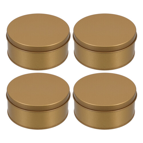 scatole rotonde in 12 pz oro per dolci e conservazione