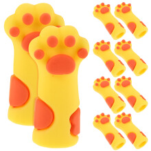 10Pièces Silicone Jaunes Ciseaux Protection Durable