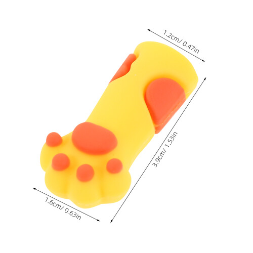 10Pièces Silicone Jaunes Ciseaux Protection Durable 1