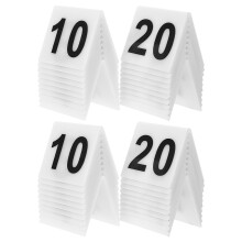 80 dubbelzijdige tafelnummers 1-20 van doorzichtig acryl