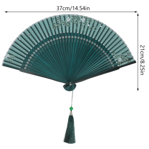 hand fan folding bamboo vintage handheld fan 1