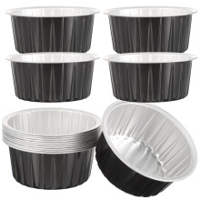 50pcs Aluminum Foil Baking Cups Muffin Liners Cake Pans