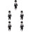 5pcs plastic skeleton decoration for halloween haunted house 8