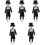 5pcs plastic skeleton decoration for halloween haunted house 5