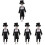 5pcs plastic skeleton decoration for halloween haunted house 7