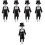 5pcs plastic skeleton decoration for halloween haunted house 6