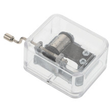 1pc acrylic hand-cranked music box diy toy