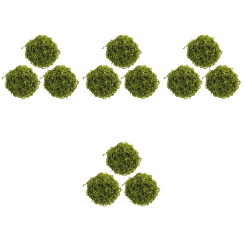 12 Pcs Artificial Hanging Topiary Plant Balls Green 2