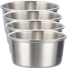 4 pcs stainless steel sauce cups for dipping, seasoning, storage