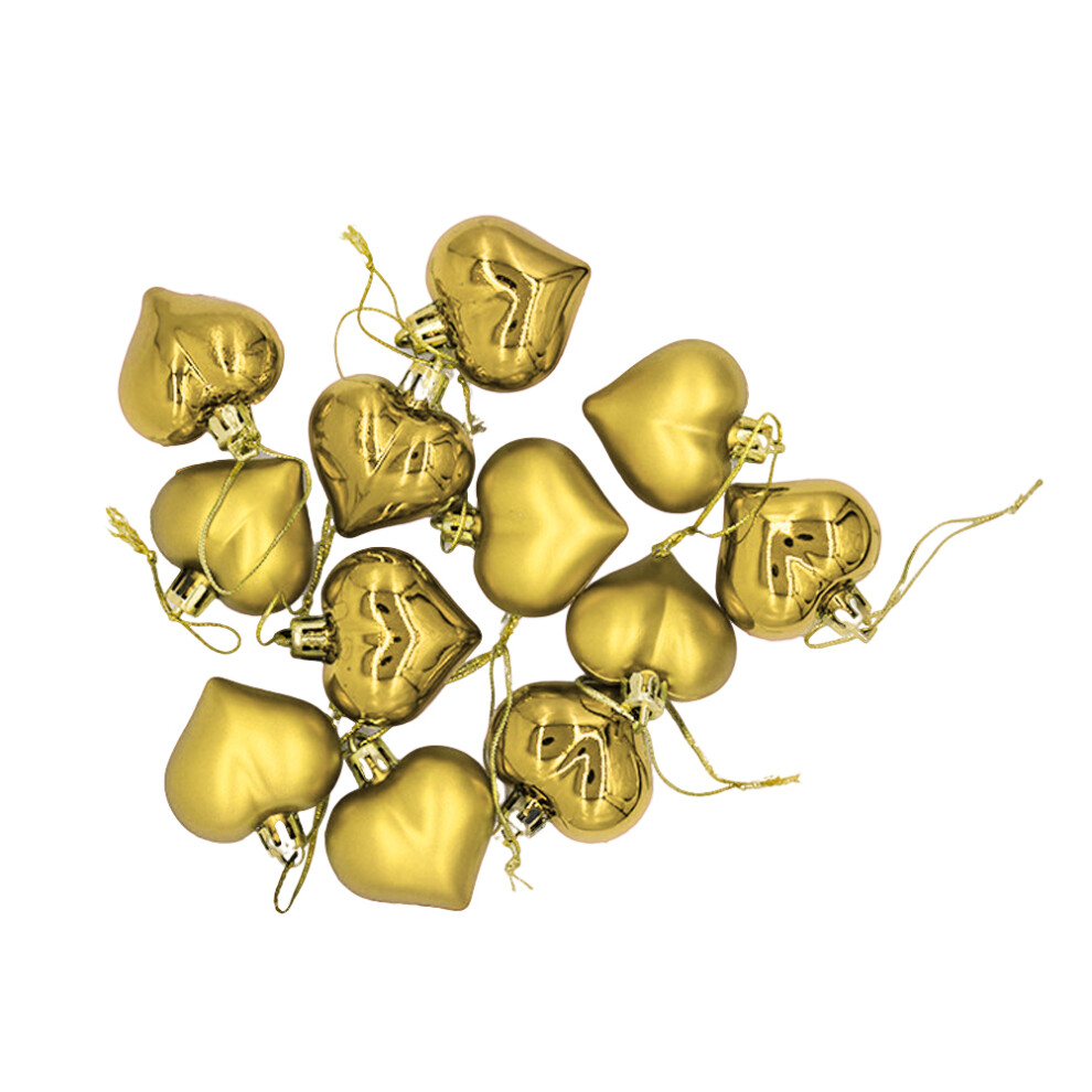 24 pcs heart shape plastic christmas ornaments golden hanging decor-image-OPC-PKKJGX2-NEW