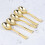 48pcs golden plastic spoons for ice cream dessert 11