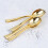 48pcs golden plastic spoons for ice cream dessert 4