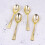 48pcs golden plastic spoons for ice cream dessert 3