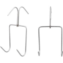 2 pcs stainless steel poultry hooks, double design for meat use