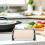 metal bread box with roll top lid for kitchen countertop storage 10
