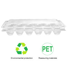 50pcs 18-grid pvc quail egg carton transparent storage container