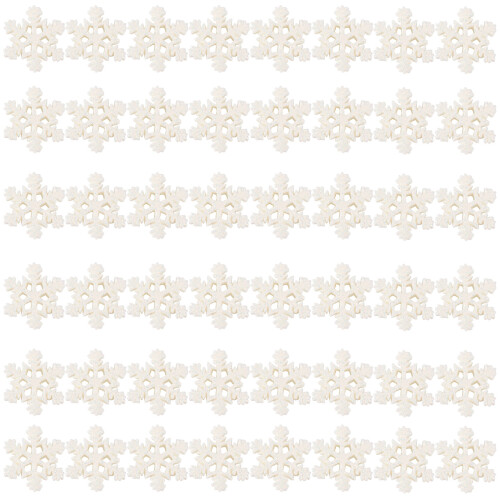 100Pcs Glitter White Snowflake Xmas Tree Accessory Holiday Home Decor
