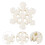 100Pcs Glitter White Snowflake Xmas Tree Accessory Holiday Home Decor 8