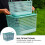 1Set Green Household Storage Basket Plastic Organizer Box with Handle 11